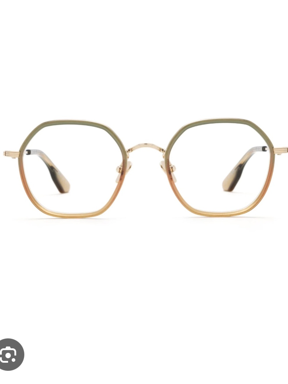 Krewe LEIGHTON | 12K TITANIUM + WASABI  Hexagonal Two-Tone Glasses